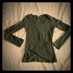Long sleeve, olive green shirt
